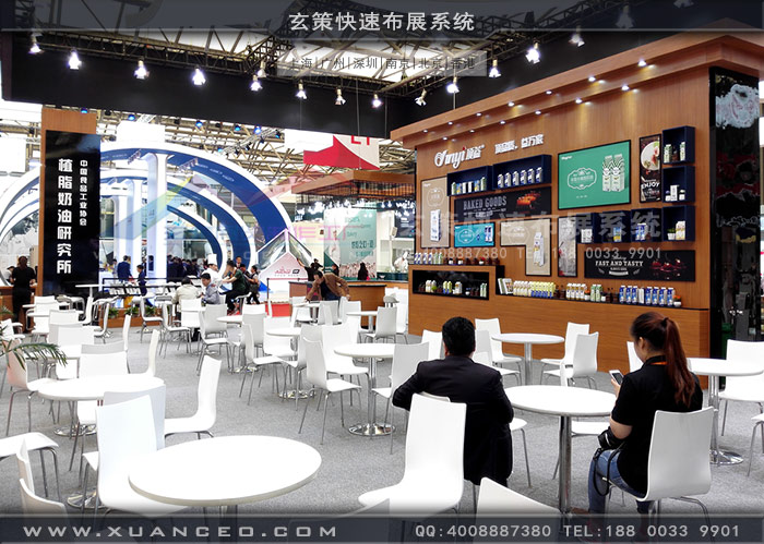 頂益食品展台局部